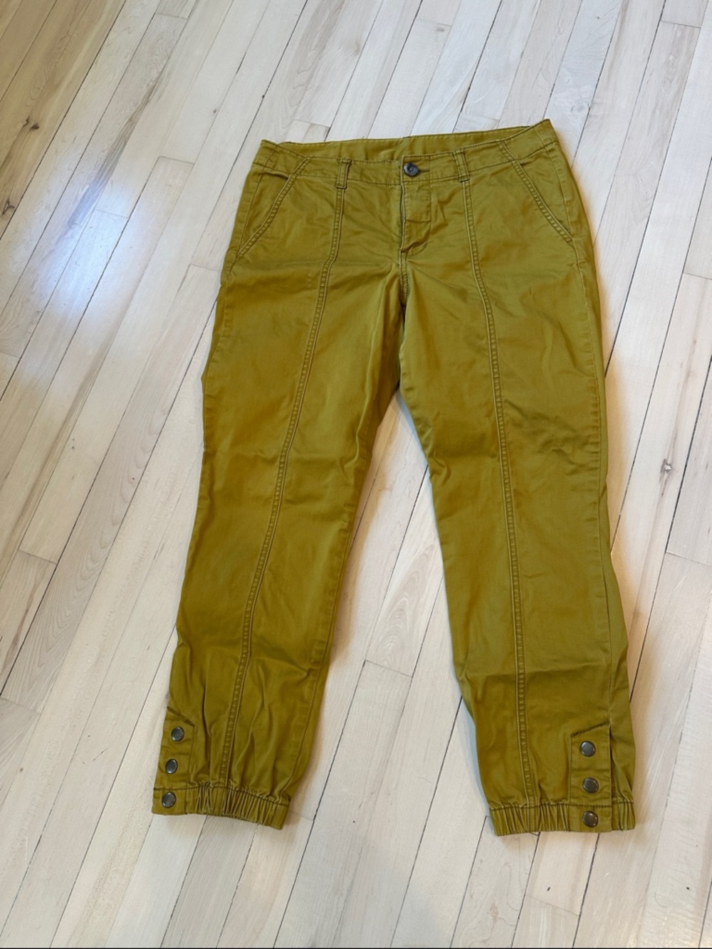 Cropped Mustard Utility Pants